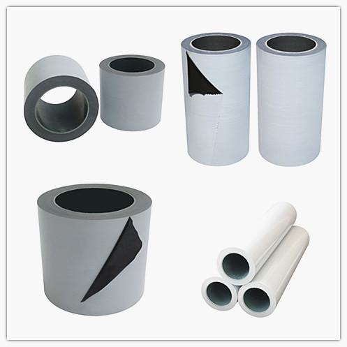 Black & White Protection Film rolls and application examples